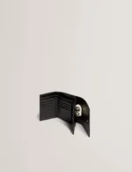 ROOSA Rose Detail Leather Small Bobble Purse