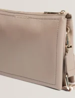 LARINDA Webbing Strap Leather Crossbody Bag