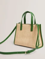 PAOLINA Faux Raffia Small Icon Bag