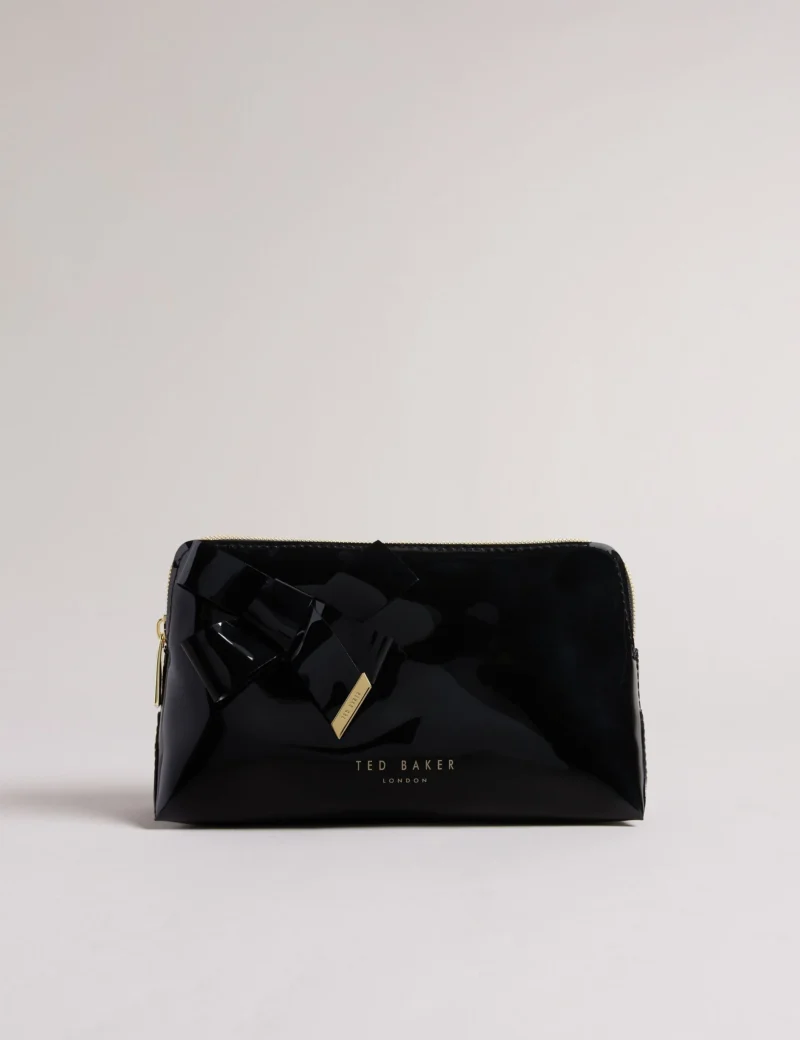 NICOLAI Knot Bow Vinyl Makeup Bag