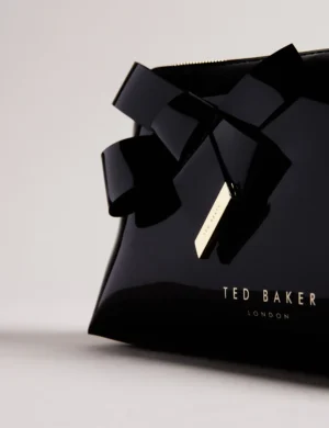 NICOLAI Knot Bow Vinyl Makeup Bag