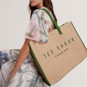 PALLMER Faux Raffia Large Icon Bag