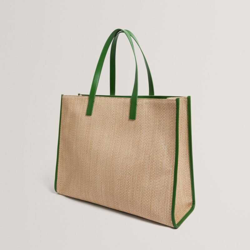PALLMER Faux Raffia Large Icon Bag