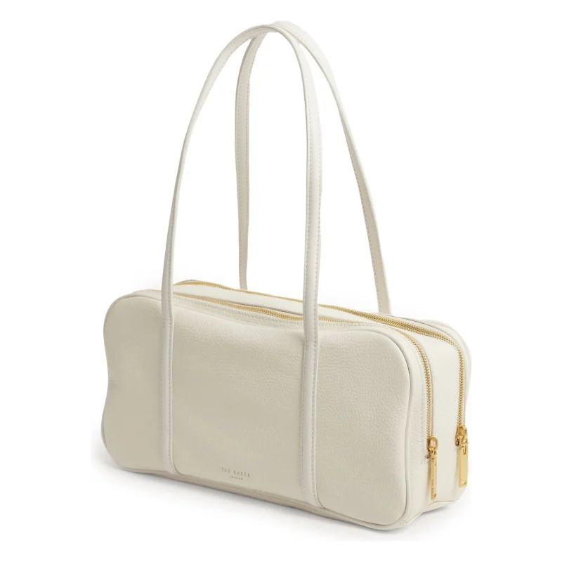 AMYLEE Double Zip Leather Bowler Bag