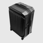 Large 4 wheel suitcase with dual opening
