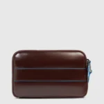 Leather Clutch with Double Zip and RFID