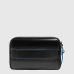 Leather Clutch with Double Zip and RFID