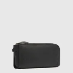 Leather men's pouch with glasses compartment