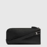 Leather men's pouch with glasses compartment