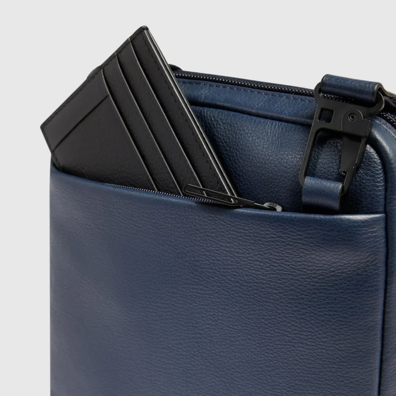 Leather Compact Crossbody Bag with RFID