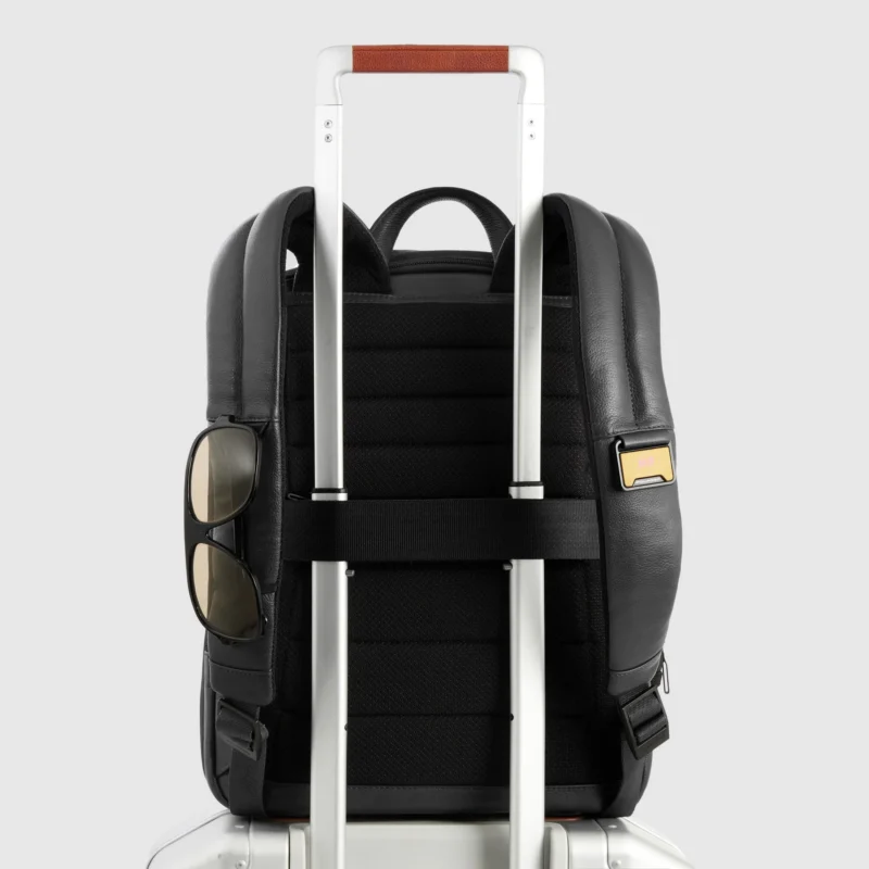 Leather Expandable 14-inch Laptop Backpack in Leather