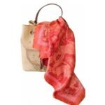 Silk scarf 70x70 Geo print