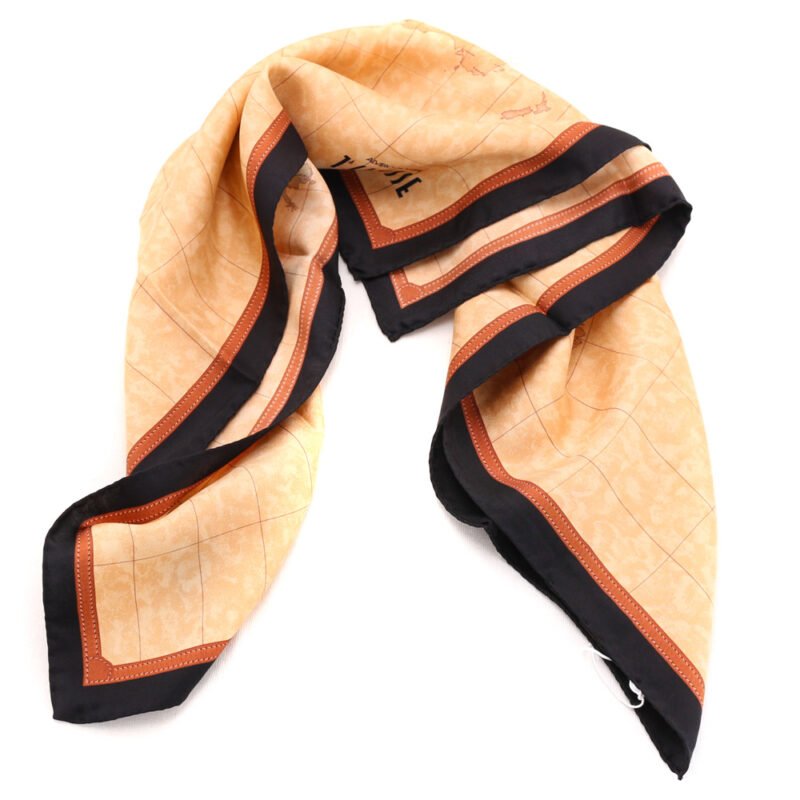 Geo Classic silk square scarf 70x70