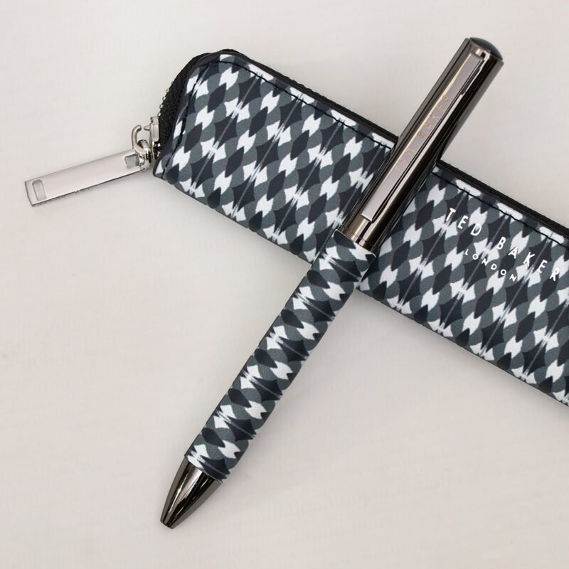 GLENVIL Printed Pencil Case and Pen Set