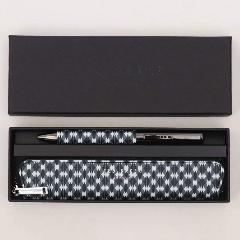 GLENVIL Printed Pencil Case and Pen Set