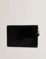 WESSLIE Croc effect Icon envelope clutch bag