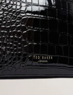 VALMMA Patent Croc Texture Makeup Bag