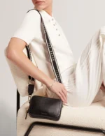 LINZIE Webbing Leather small Crossbody Camera Bag