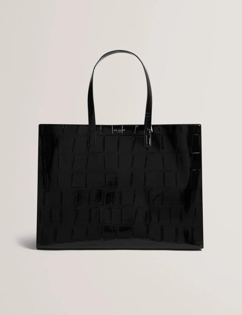 VIVVIEN Croc Effect Extra Large Wide Icon Tote Bag