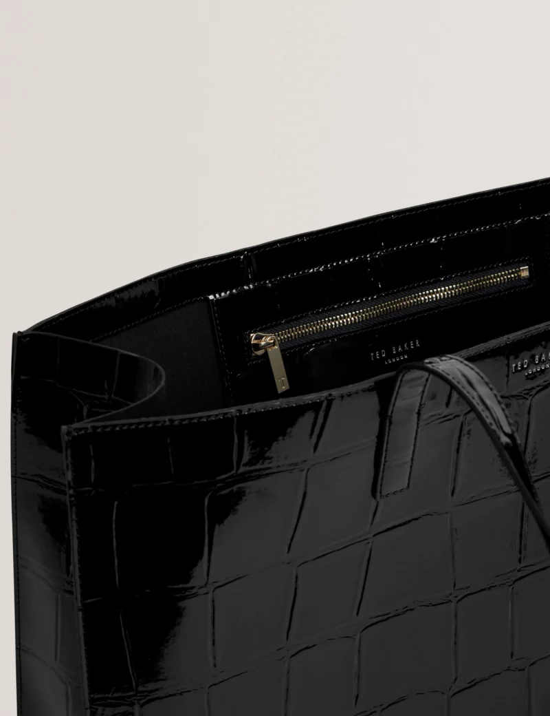 VIVVIEN Croc Effect Extra Large Wide Icon Tote Bag