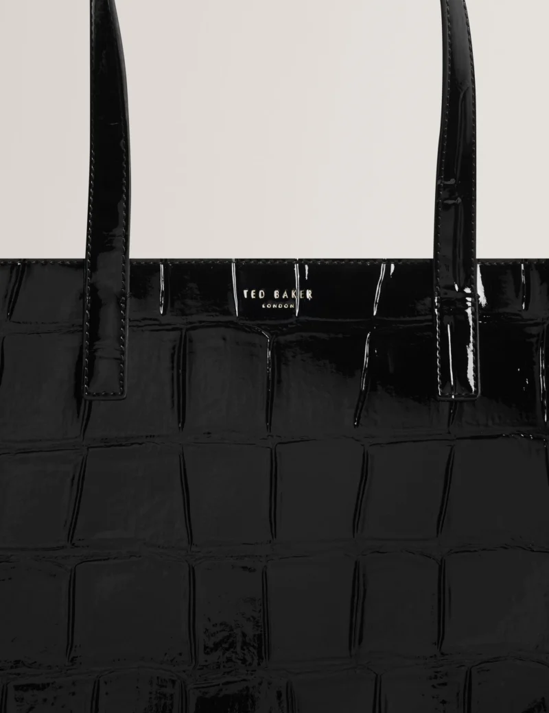 VIVVIEN Croc Effect Extra Large Wide Icon Tote Bag