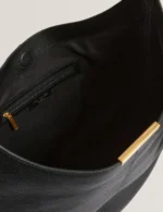 AMMILIA Slouchy Leather Hobo Bag Bar Detail