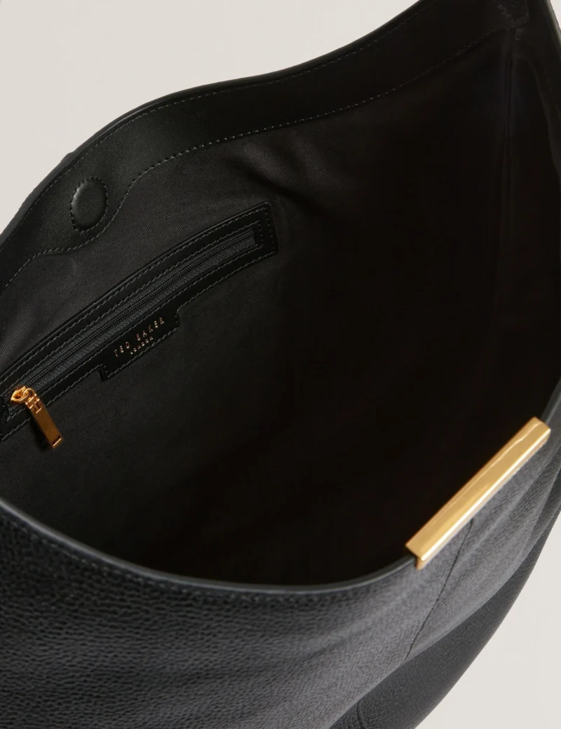 AMMILIA Slouchy Leather Hobo Bag Bar Detail