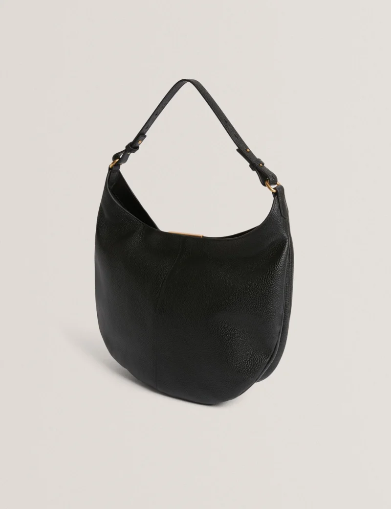 AMMILIA Slouchy Leather Hobo Bag Bar Detail
