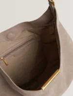 AMMILIA Slouchy Leather Hobo Bag Bar Detail
