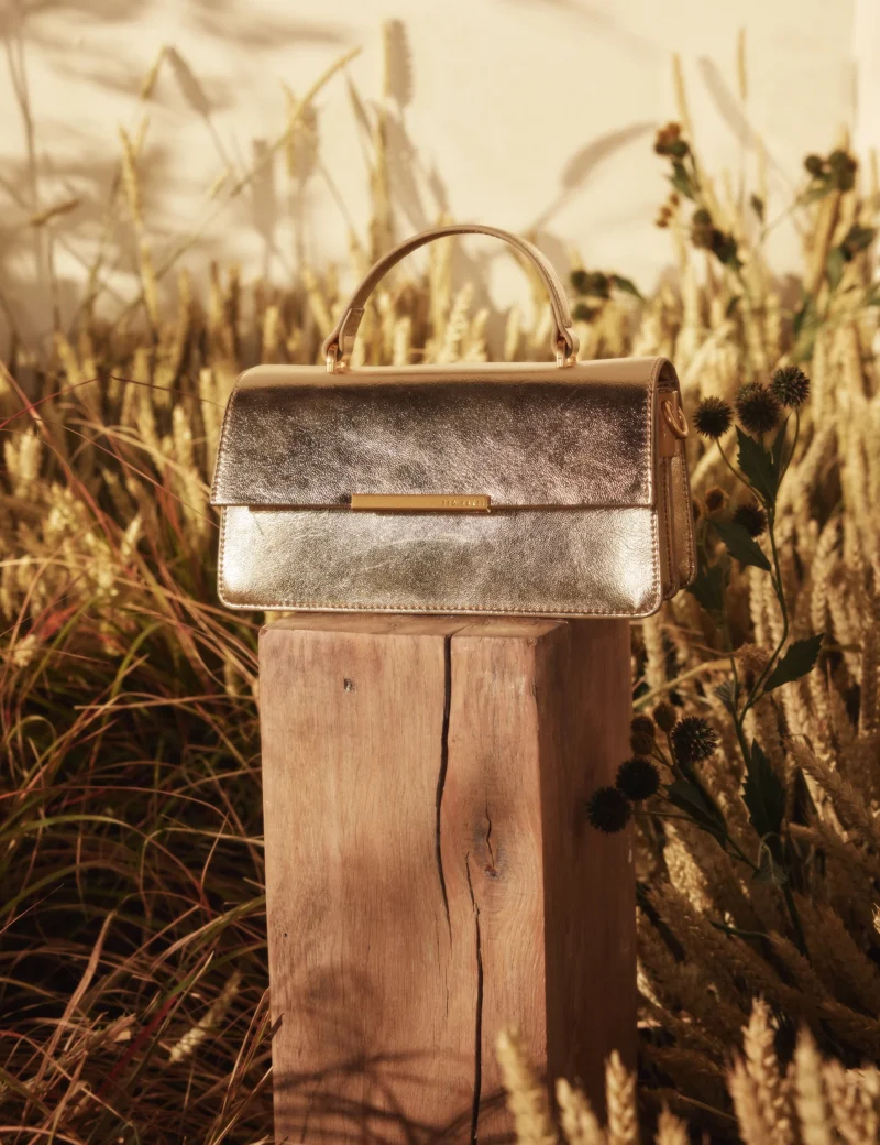 RENNYEE Crossbody Bag with Elongated Bar Detail