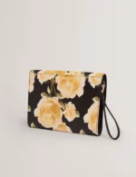 RAYMI Envelope Clutch Bag Yellow Rose Print