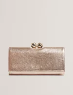 ROOSALI Rose Clasp Large Bifold Leather Purse