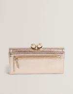 ROOSALI Rose Clasp Large Bifold Leather Purse