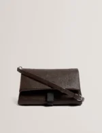 GINNAA Foldover Leather Crossbody Bag