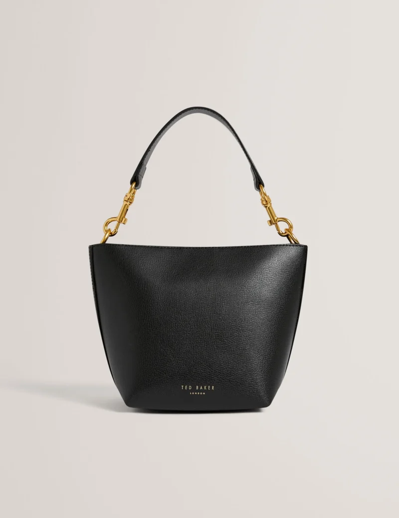 LEOLAA Leather lace detail Small Bucket Bag