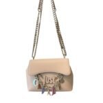 Chain shoulder bag with JC chain charms