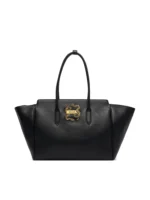 Large structured Shopper with Gold Snake Detail & Long Handles