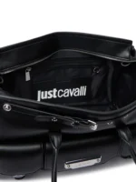 Large Satchel Tote with front pockets & silver buckles