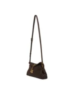 Woven Crossbody Bag - Clutch with Gold Snake Logo Charm