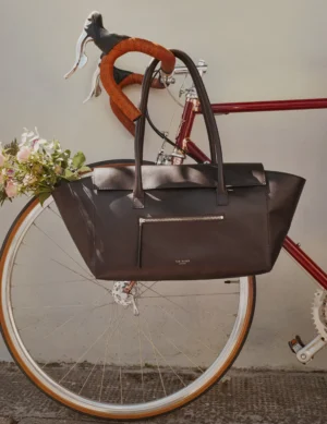 TONIIE Large Wide Leather Tote Bag