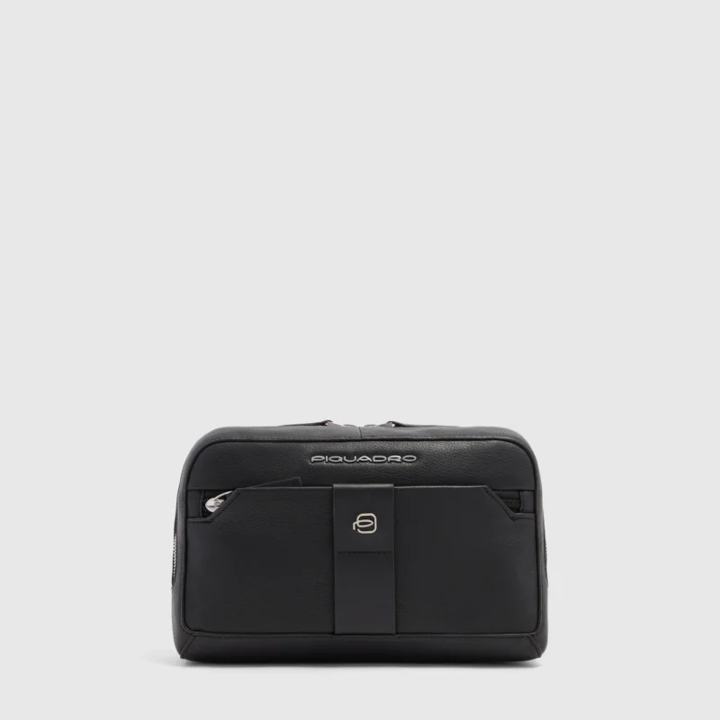 Men's Leather Clutch Bag with Removable Strap