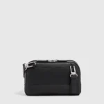 Men's Leather Clutch Bag with Removable Strap