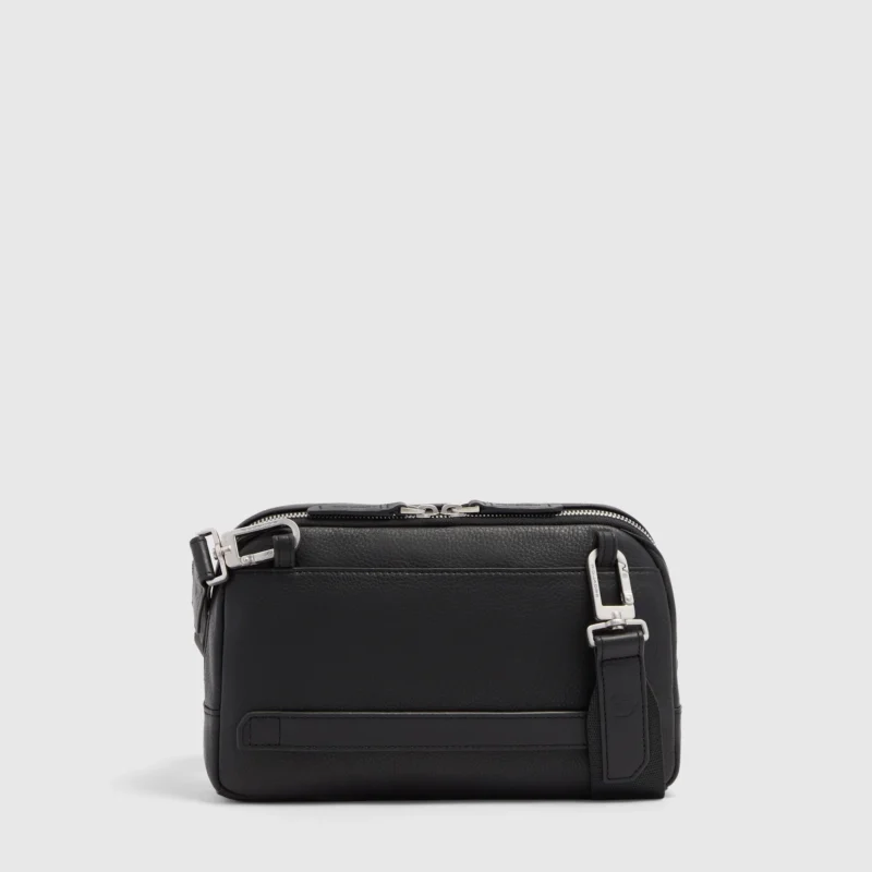 Men's Leather Clutch Bag with Removable Strap