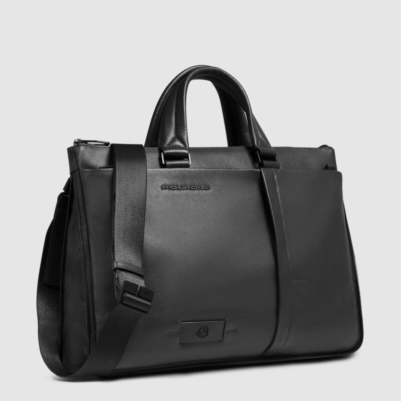 Expandable Leather Laptop Bag 15.6"