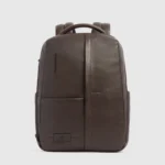 Leather 15.6" Laptop Backpack with Anti-Theft Zips
