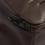 Leather 15.6" Laptop Backpack with Anti-Theft Zips