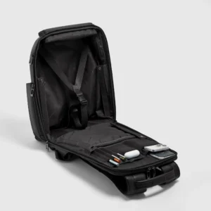 Two-Compartment Leather Laptop Backpack 15.6"