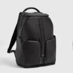 Two-Compartment Leather Laptop Backpack 15.6"