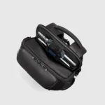 Two-Compartment Leather Laptop Backpack 15.6"