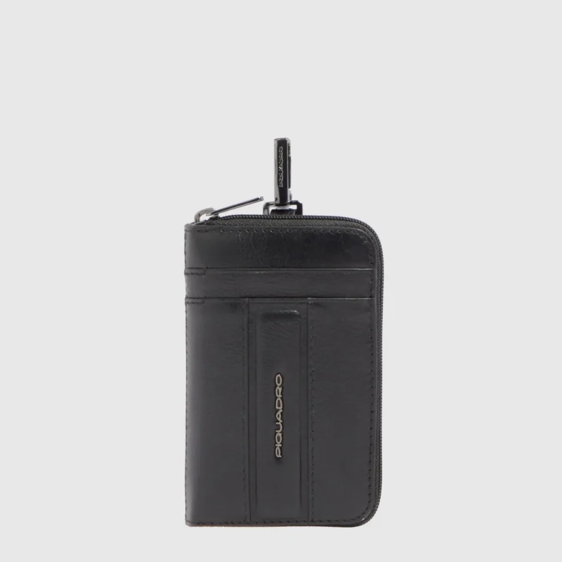 Leather Key Case with RFID-Protected Card Slots
